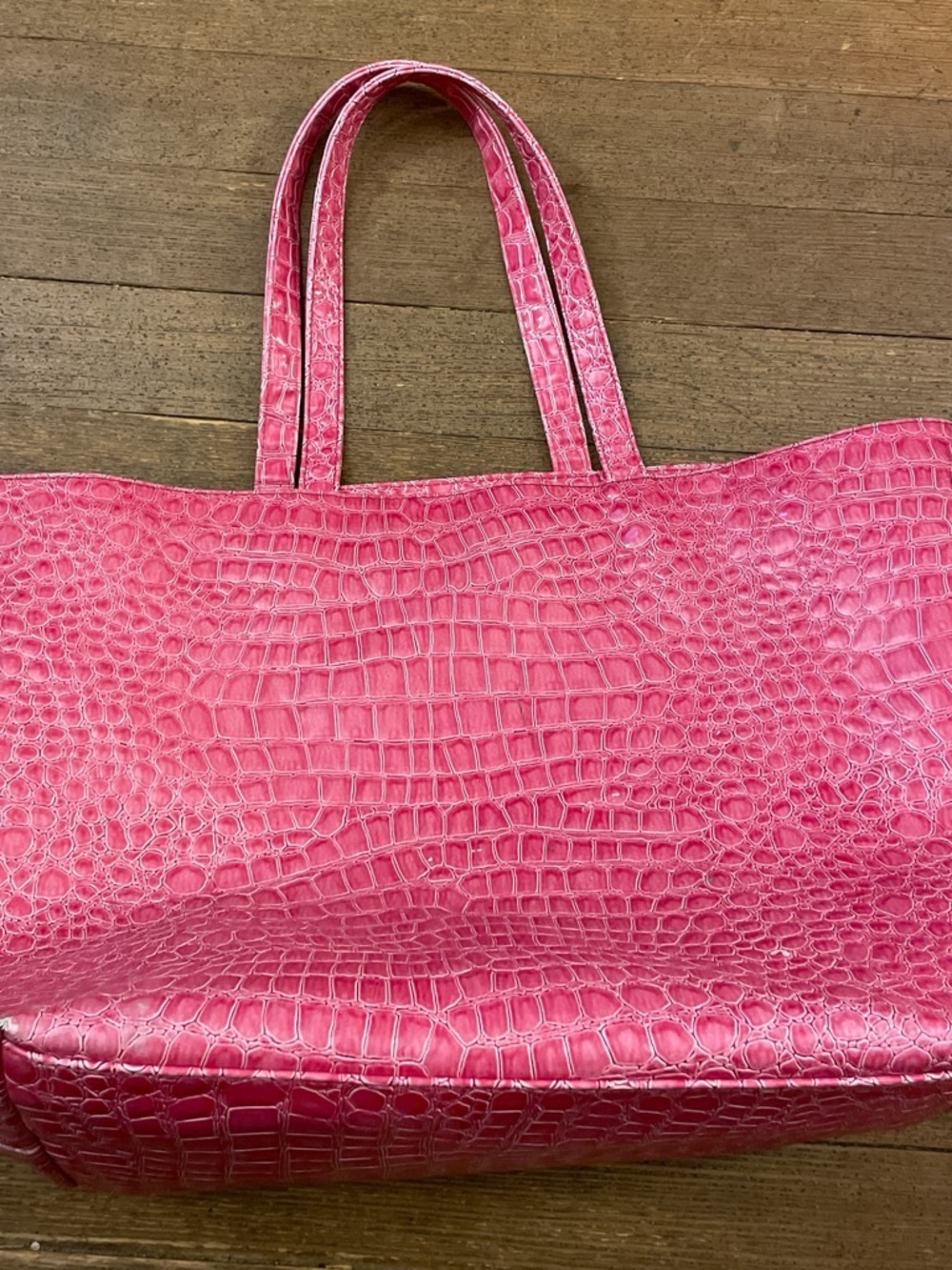 Bath Body Works Croc-Embossed Tote Bag - Stylish Everyday Carry